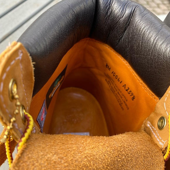 Wheat colour timberland boots mens size 8 - Picture 4 of 9